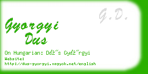 gyorgyi dus business card